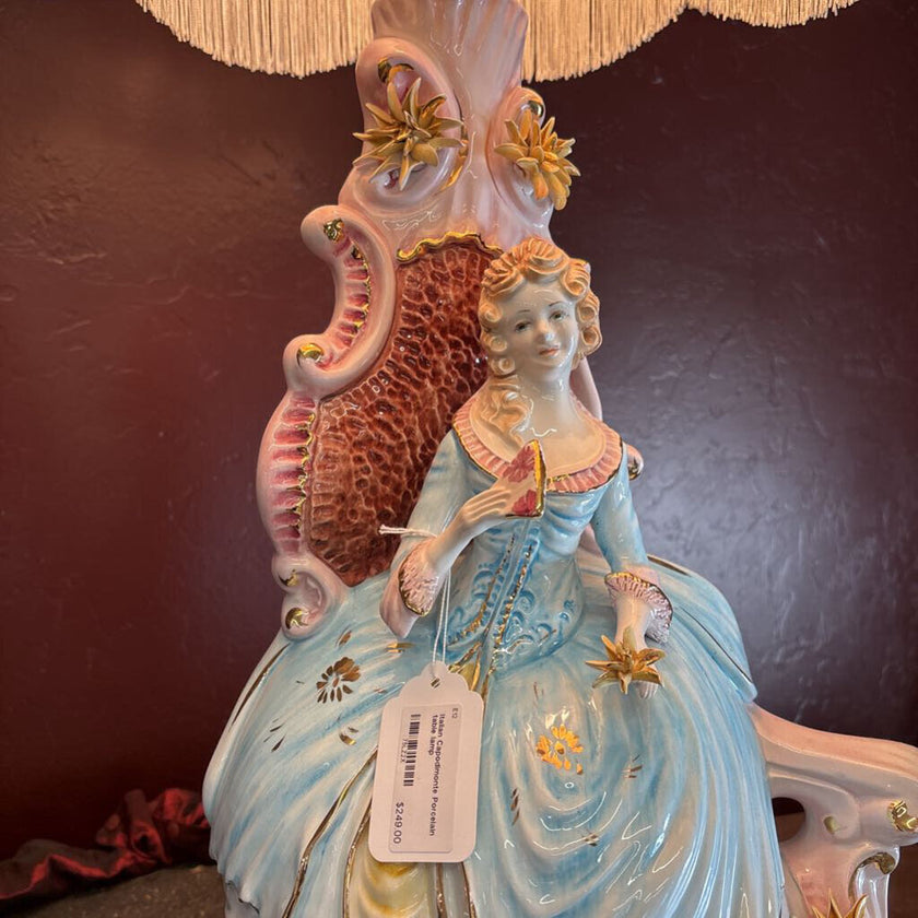 Italian Capodimonte Porcelain table lamp