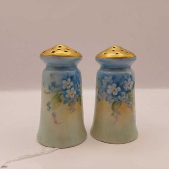 Blue floral salt and pepper shakers