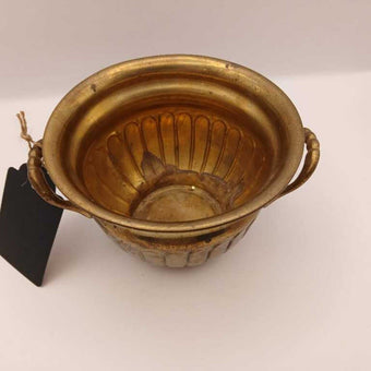 Brass Round Planter with Handles