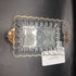 Vintage Anchor Hocking Gold Rimmed Glass Tray (P)