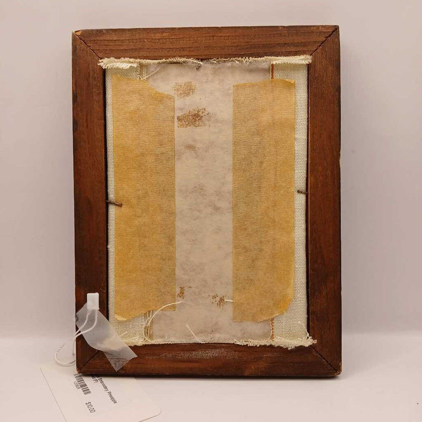 Vintage Embroidery Pineapple Framed (P)