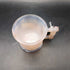 Antique Pink Opelescent Glass Child's Cup (Stork-Peacock)