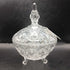 Vintage Footed Round Crystal Covered Candy Dish