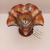 Antique Iridescent Carnival Glass Footed Compote