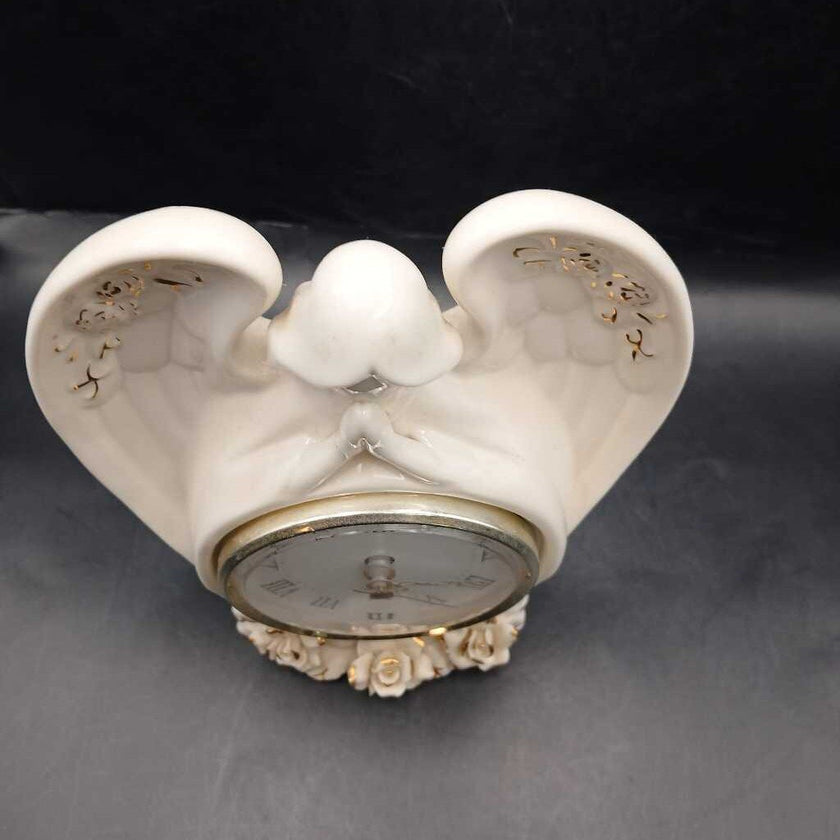 Avon Porcelain Praying Angel Shelf Clock