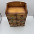 1950's 6-DRAWER HAND-PAINTED WOODEN WALL SEWING BOX
