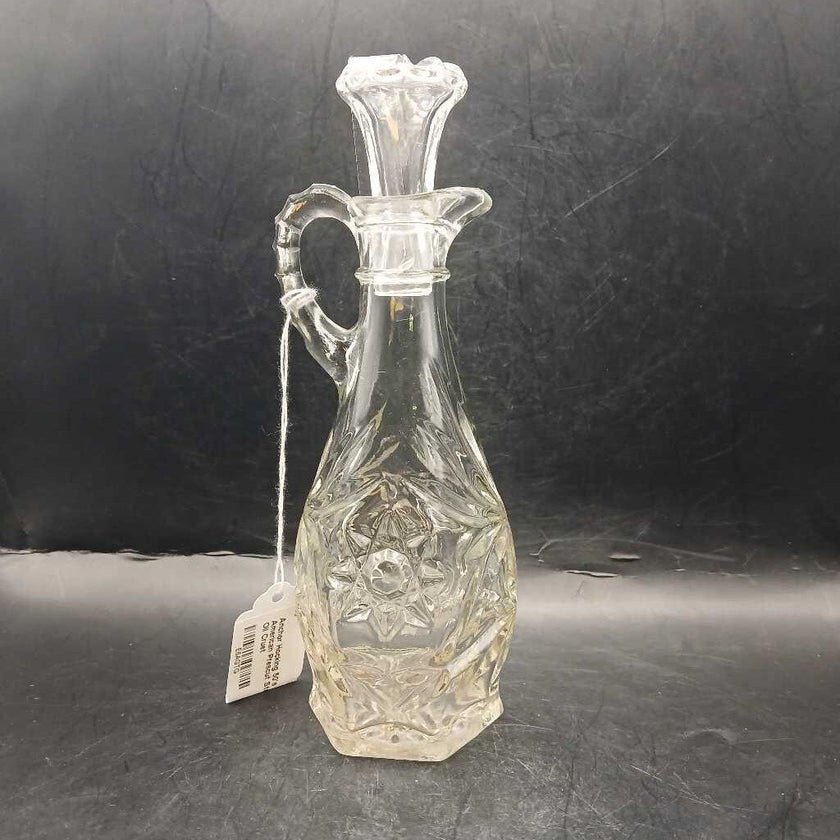 Anchor Hocking 50's Early American Prescut Star of David Oil Cruet