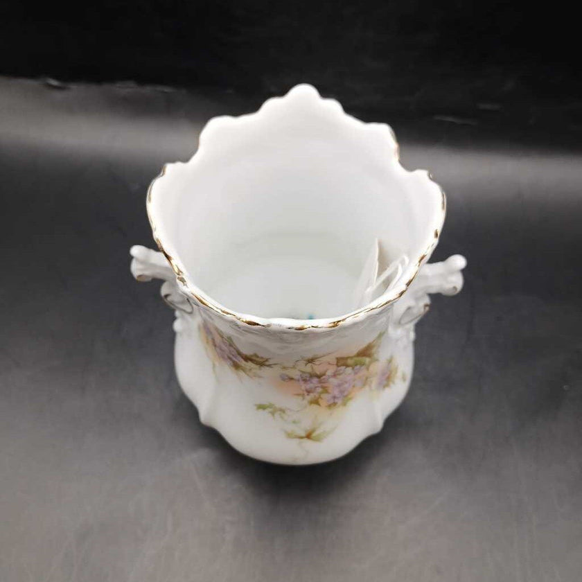 Vintage Porcelain Blue/Violet Floral Vase (Germany)