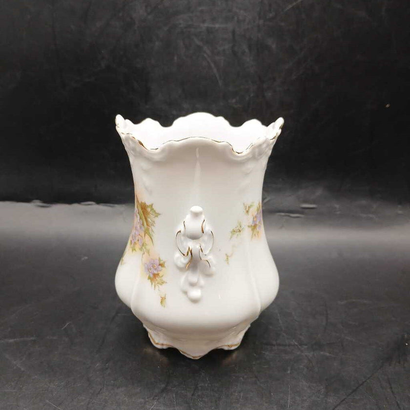 Vintage Porcelain Blue/Violet Floral Vase (Germany)