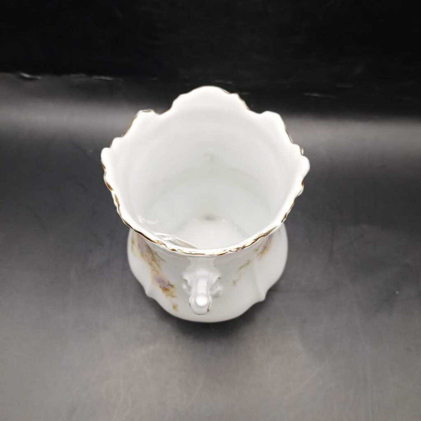 Vintage Porcelain Blue/Violet Floral Vase (Germany)