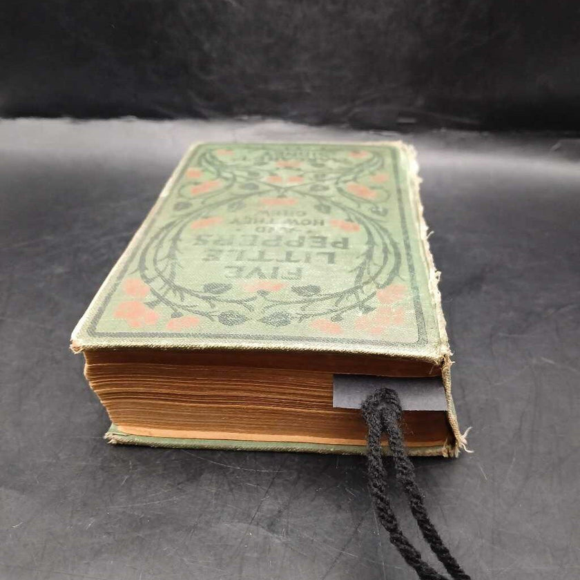 Antique Green Book 1909 Copy of Five Little Peppers and How They Grew