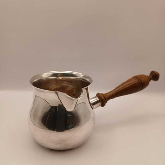 Silver plated Brandy Warmer w/ wooden handle