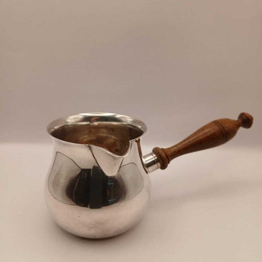 Silver plated Brandy Warmer w/ wooden handle