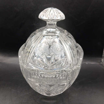 Vintage Poland Lead cut crystal candy dish