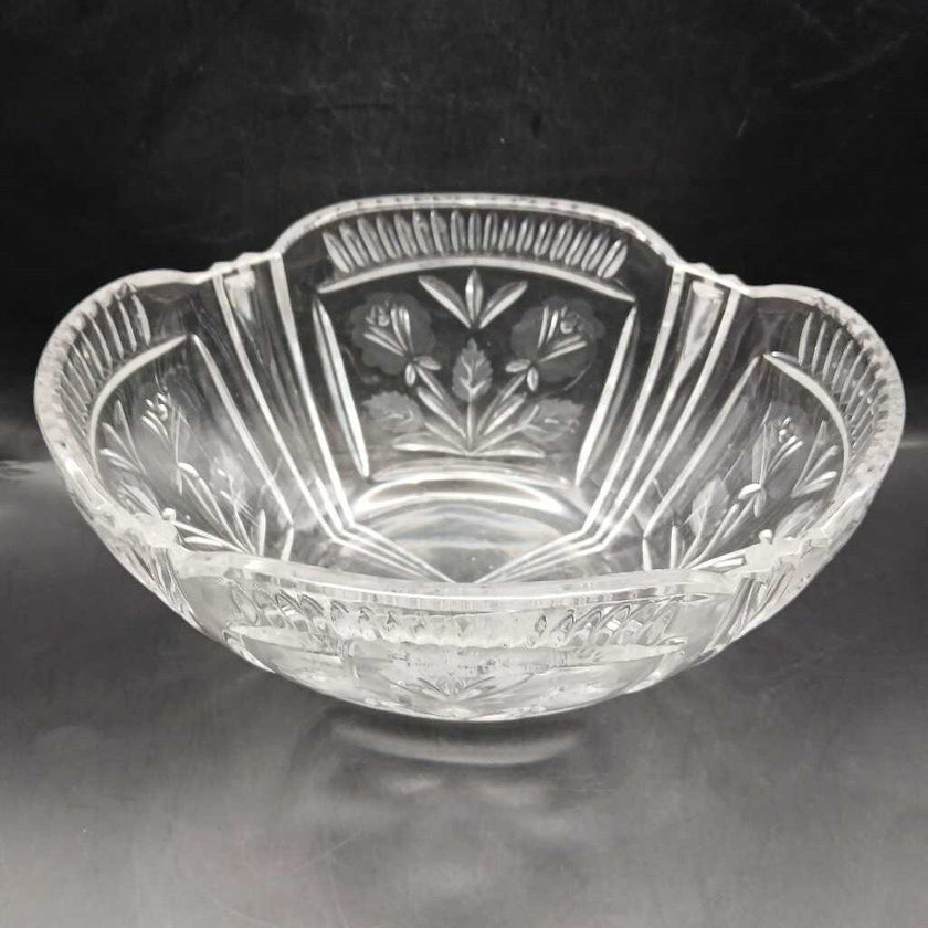 Vintage Poland Lead cut crystal candy dish