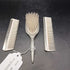 Silver plated dresser set monogrammed brush and comb set 1984