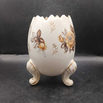 1960's floral ceramic egg (P)
