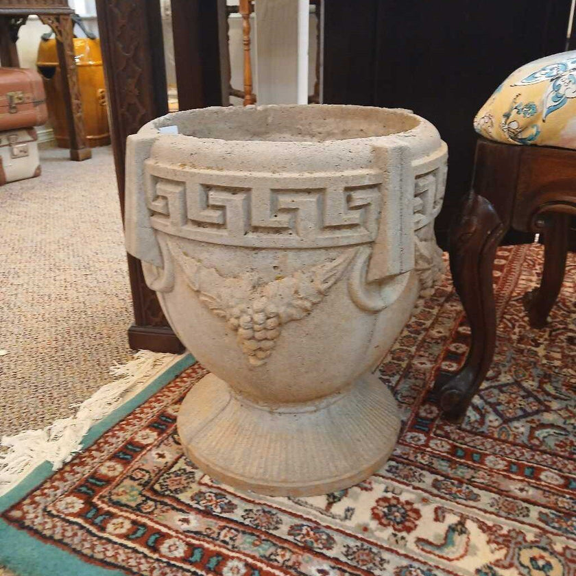 Concrete Greek planter -M
