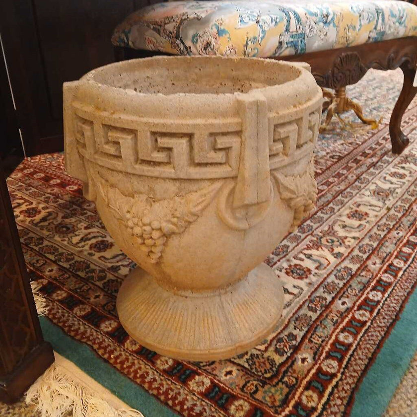 Concrete Greek planter -M