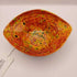 *AS IS* 70s Drip Glaze Studio Pottery Footed Bowl Orange Handmade Signed Ivey 1977