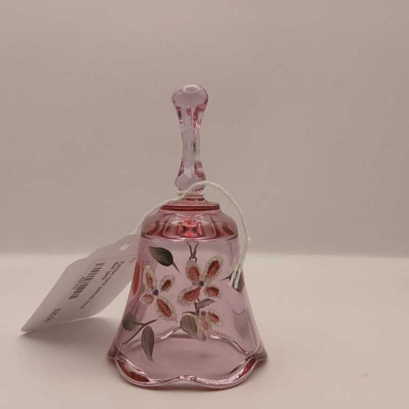 Fenton hand painted floral Bell (pink