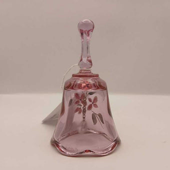 Fenton hand painted floral Bell (pink