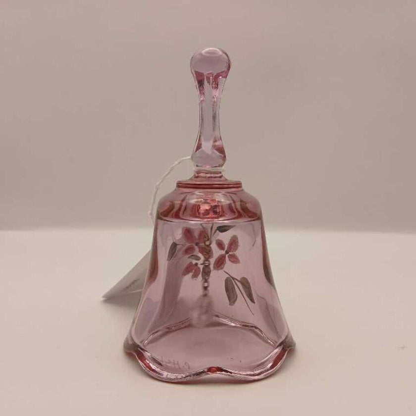 Fenton hand painted floral Bell (pink