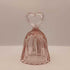 Fenton Pink Rose Heart Handle Bell