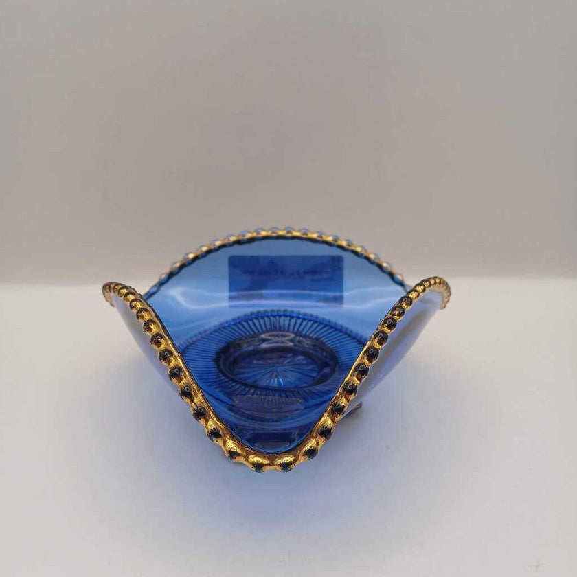 Dory Blue &Gold Candy Dish Antique
