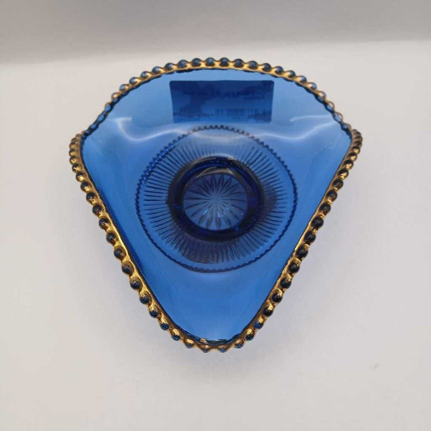 Dory Blue &Gold Candy Dish Antique