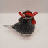 Black & White Glass Rooster VTG Rare Rikare