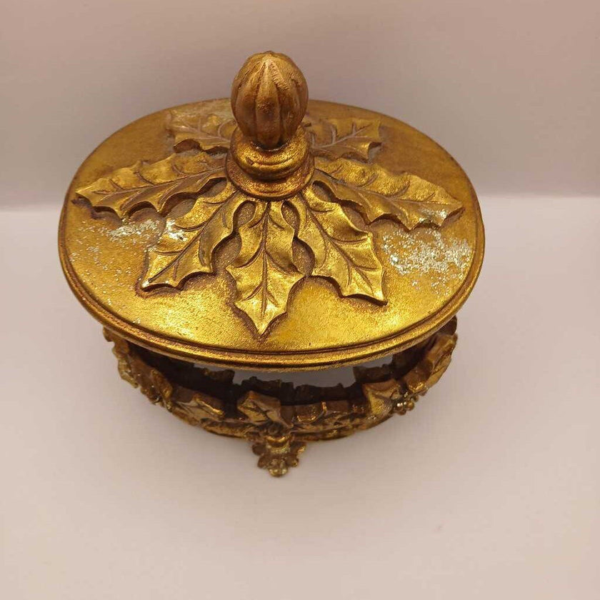 Gold & Red Xmas Glitter box