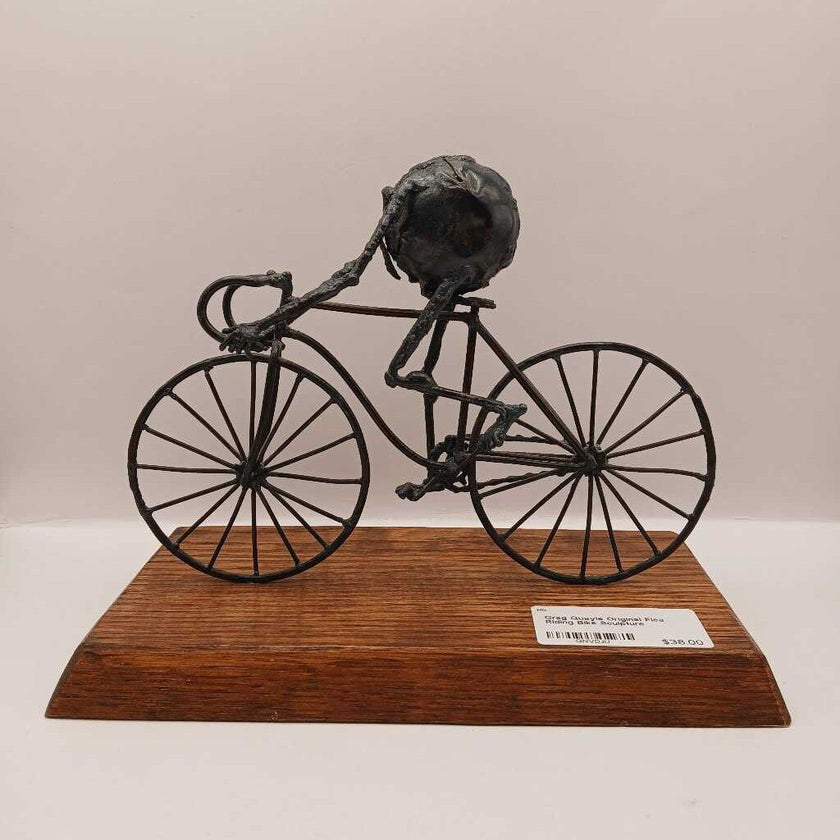Greg Quayle Original Flea Riding Bike Sculpture