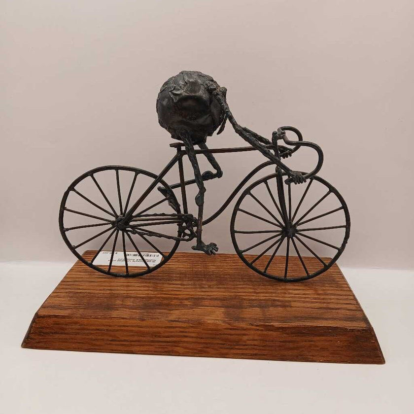 Greg Quayle Original Flea Riding Bike Sculpture