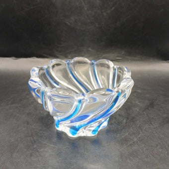 Blue Mikasa Cobalt Peppermint Swirl bowl