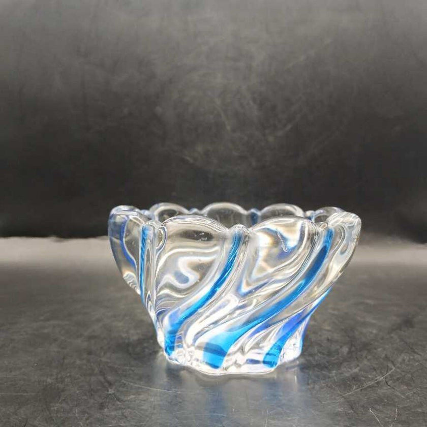 Blue Mikasa Cobalt Peppermint Swirl bowl