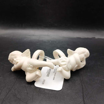 Bisque Cherub candle followers