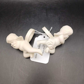Bisque Cherub candle followers