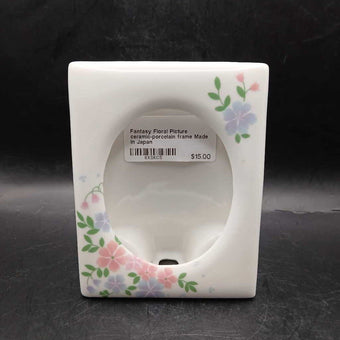 Fantasy Floral Picture ceramic-porcelain frame Made in Japan