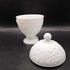 Avon milk glass compote floral candy dish