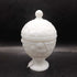 Avon milk glass compote floral candy dish
