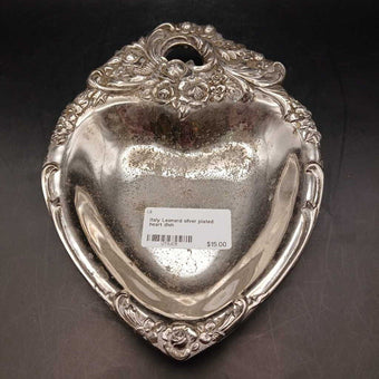 Italy Leonard silver plated heart dish