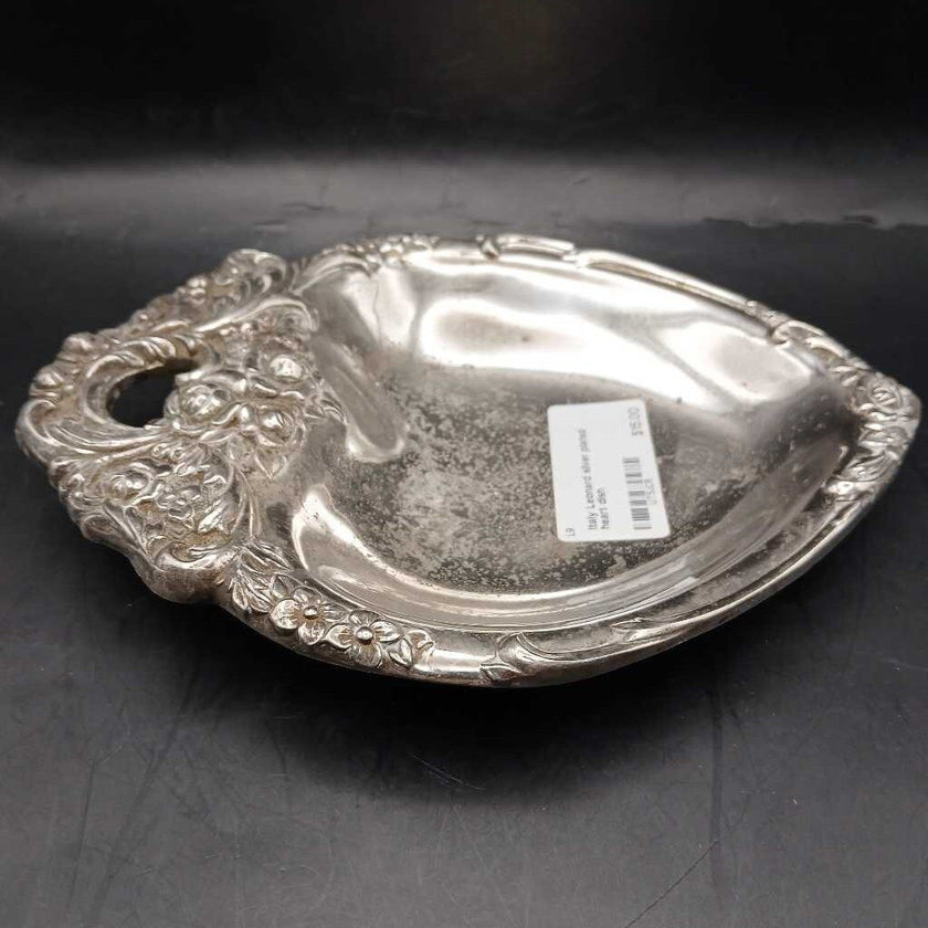 Italy Leonard silver plated heart dish
