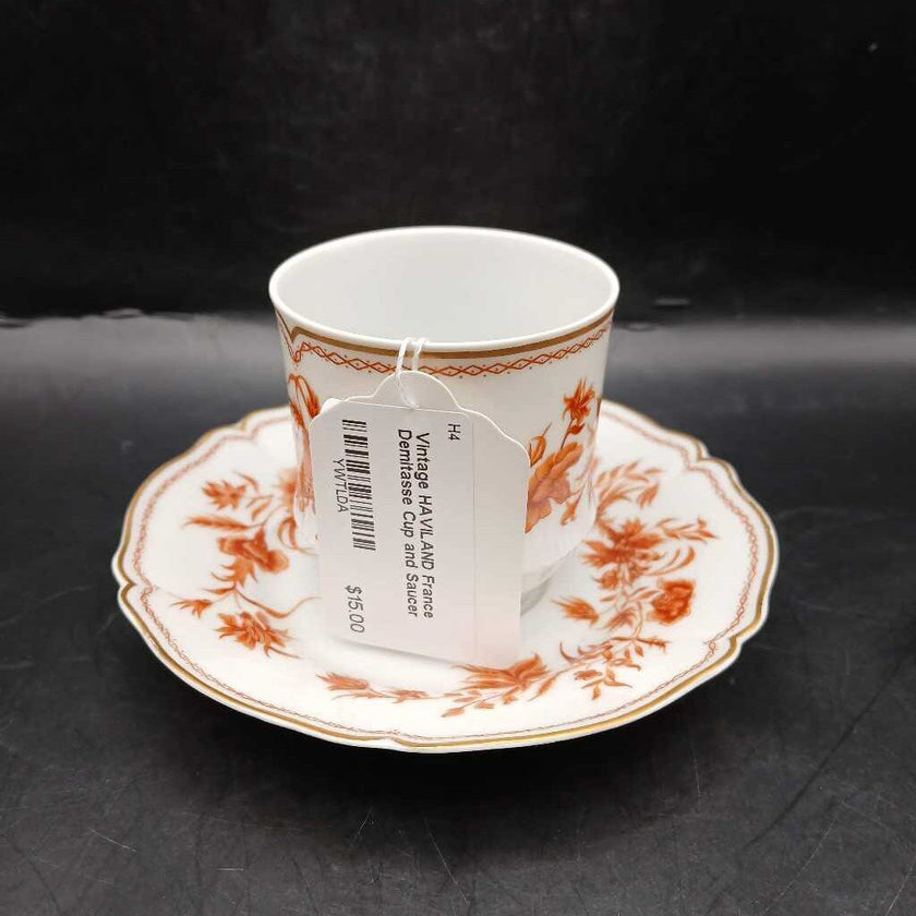Vintage HAVILAND France Demitasse Cup and Saucer