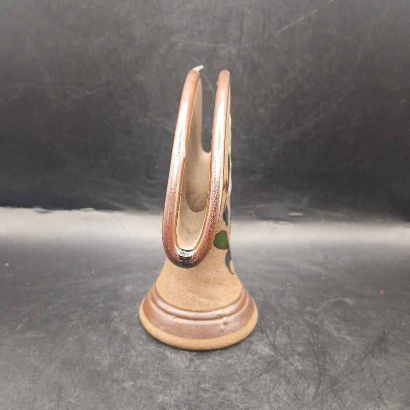 Tonala Mexican folk art fan vase