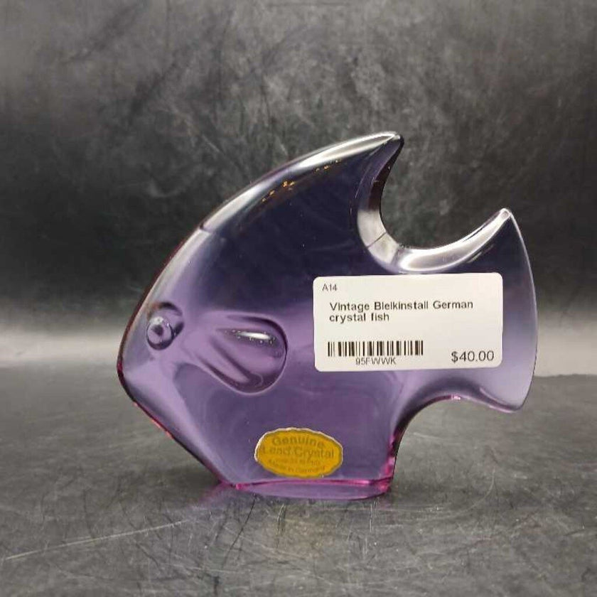 Vintage Bleikinstall German crystal fish