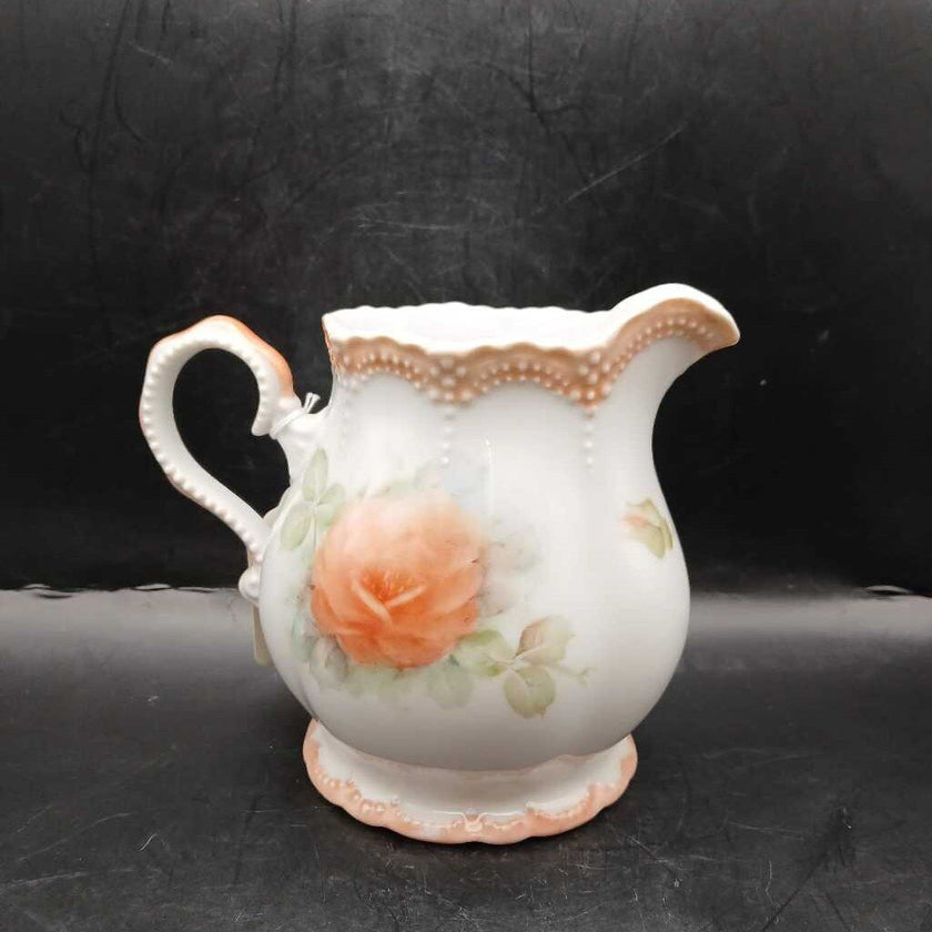 Vintage Porcelain Handpainted Roses Milk Pitcher