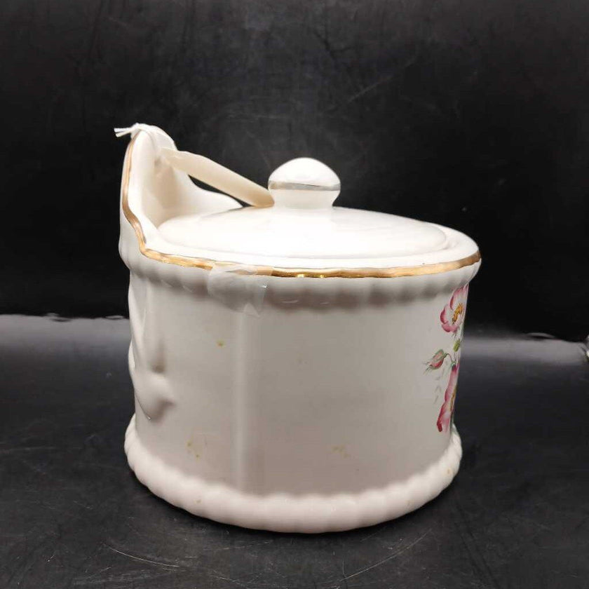 Vintage House of Webster Wild Roses Salt Cellar (covered canister)