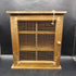 Distressed Gold and Floral with Screen Door Display Cabinet