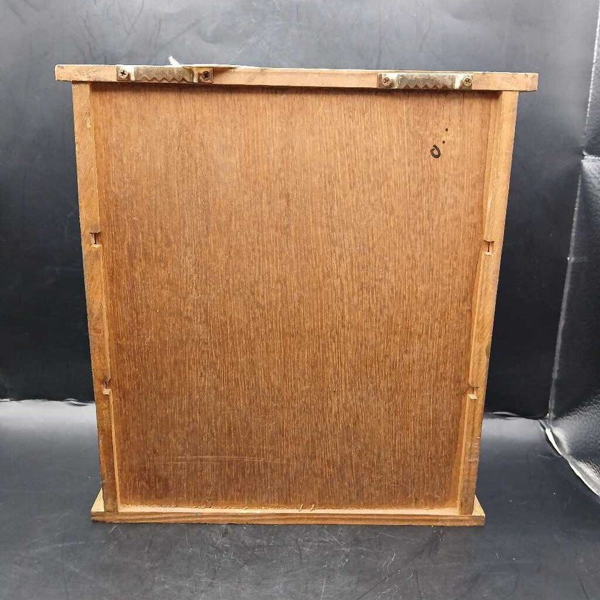 Distressed Gold and Floral with Screen Door Display Cabinet